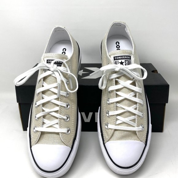 Converse ChuckTaylor AS Low Canvas Platform Gold Women's Size 10 568630C - Picture 4 of 10